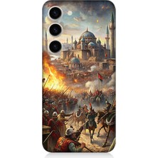 Teknomeg Samsung Galaxy S23 Plus Uyumlu Ay ve Kurt  Desenli Silikon Kılıf