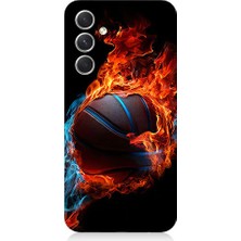 Teknomeg Samsung Galaxy S24 Uyumlu Ateşli Basketbol  Desenli Silikon Kılıf
