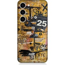 Teknomeg Samsung Galaxy S23 Plus Uyumlu Karma Grafik  Desenli Silikon Kılıf