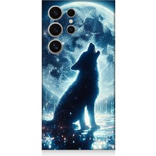 Teknomeg Samsung Galaxy S24 Ultra Uyumlu Ay Uluması  Desenli Silikon Kılıf