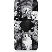 Teknomeg Samsung Galaxy S24 Plus Uyumlu Kedi ve Uzay  Desenli Silikon Kılıf