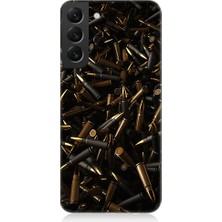 Teknomeg Samsung Galaxy S22 Plus Uyumlu Mermi Yığını  Desenli Silikon Kılıf