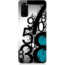 Teknomeg Samsung Galaxy S20 Plus Uyumlu Sayısal Karmaşa  Desenli Silikon Kılıf