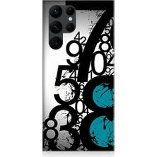Teknomeg Samsung Galaxy S22 Ultra Uyumlu Sayısal Karmaşa  Desenli Silikon Kılıf