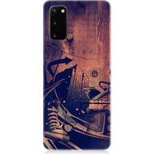 Teknomeg Samsung Galaxy S20 Plus Uyumlu Karanlık Tiyatro  Desenli Silikon Kılıf
