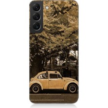 Teknomeg Samsung Galaxy S22 Plus Uyumlu Klasik Vosvos  Desenli Silikon Kılıf