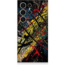 Teknomeg Samsung Galaxy S24 Ultra Uyumlu Renkli Soyut  Desenli Silikon Kılıf