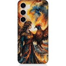 Teknomeg Samsung Galaxy S23 Uyumlu Anka Kuşu  Desenli Silikon Kılıf