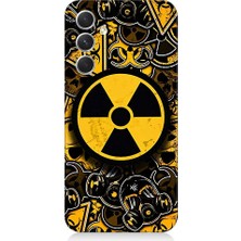 Teknomeg Samsung Galaxy S24 Uyumlu Nükleer Sembol  Desenli Silikon Kılıf