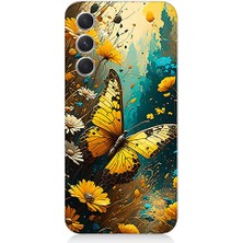 Teknomeg Samsung Galaxy S24 Uyumlu Renkli Kelebek  Desenli Silikon Kılıf