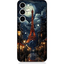 Teknomeg Samsung Galaxy S23 Plus Uyumlu Paris Sokakları  Desenli Silikon Kılıf