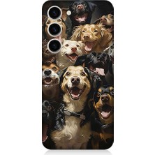 Teknomeg Samsung Galaxy S23 Plus Uyumlu Köpek Ailesi  Desenli Silikon Kılıf