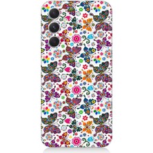 Teknomeg Samsung Galaxy S23 Fe Uyumlu Çiçek Deseni  Desenli Silikon Kılıf