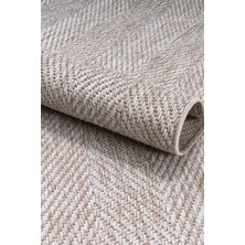 Melaris Halı Berena Naturel Jüt Halı Örme Kilim Sisal Hasır Halı Mutfak Balkon Halısı