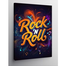 Tablomega Kanvas Tablo Rock'n Roll Sanat Yazısı