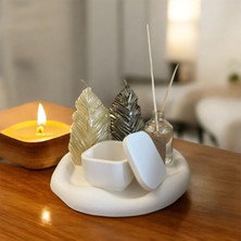 Lilyum Oda Kokusu ve Mum Stand ve Tabak Set