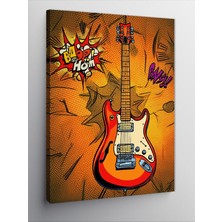Tablomega Kanvas Tablo Renkli Gitar Poster