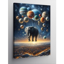 Tablomega Kanvas Tablo Gezegenler Arasında Fil