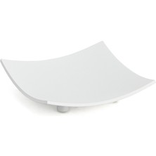 System Banyo Aksesuarları Tezgah Üstü Katı Sabunluk Beyaz 27x115x115 mm