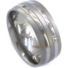 Ferizz 316L Çelik Çizgili Alyans Yüzük YZK-329