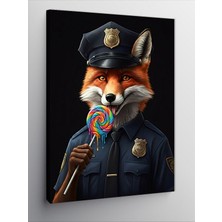 Tablomega Kanvas Tablo Lolipoplu Polis Tilki