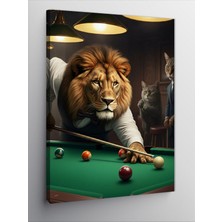 Tablomega Kanvas Tablo Bilardo Oynayan Aslan