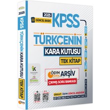 Karakutu Yayınları 2025 KPSS Kara Kutu Türkçe Tek Kitap Ösym Çıkmış Soru Arşivi Bankası konu Özetli Video/pdf Çözümlü