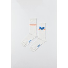 Bad Bear Saturn Beyaz Unisex Çorap