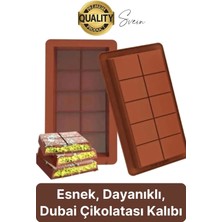 Svein 10 Bölmeli Dubai Çikolatası Kalıbı Silikon Bpa Free Kek Yapma Yıkanabilir Isıya Dayanıklı Esnek