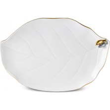 Karaca x Müge Anlı Kuşlu Kayık Tabak Gold 20 cm