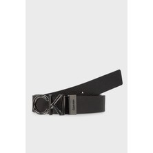 Calvin Klein  Deri Logolu Kemer K50K510948BAX Erkek Kemer K50K510948 Bax