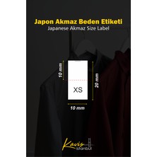 Giyim Etiketi / M Beden Beyaz Renk Japon Akmaz Kumaş Düz Kesim - 500 Adet