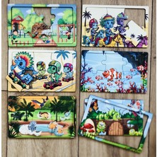 6 Model 6 Parçalı Ahşap Yap Boz Puzzle Set2