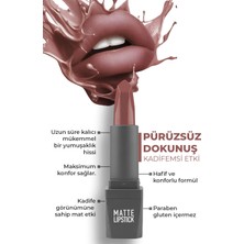 409 Rose Apricot Mat Ruj - Kuruma Yapmayan Pürüzsüz Dokunuş Kadifemsi Etki - Matte Lipstick