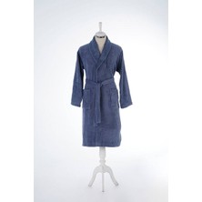 Özdilek Şalyaka Klasik Bornoz M Beden Indigo Renk  Pamuk