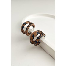 Modex Çoklu Görünümlü Leopar Halka Küpe (2cm)