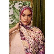 Moda Mevsimi İpekhan Soft Pamuk Etro Desen Şal 3047-09 Şeftali Kırmızı
