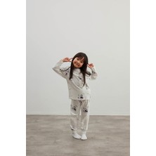 Kız Çocuk Pamuklu Uzun Kollu Pijama Takımı