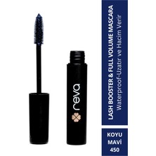 Reva Lash Booster & Full Volume Color Mascara -Tam Hacim & Uzatan Renkli Maskara Koyu Mavi 450