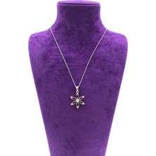 Ayvil Jewelry Mor Çiçekli Kolye