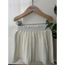 Kız Çocuk Beli Lastikli Pileli Triko Trend Etek