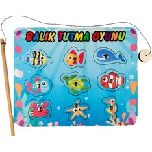 Gift Plus Eğitici Mıknatıslı Ahşap Mdf Balık Tutma Oyunu Çocuk Puzzle Yapboz 1