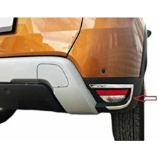 Woodhub Dacia Duster Krom Reflektör Çerçeve 2 Parça 2018 Üzeri Paslanmaz Çelik