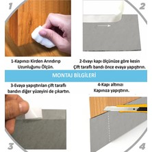 Uydee 3 Adet Gri Kapı Altı Rüzgar Önleyici Boşluk Kapatma Böcek Ses Isı Yalıtımı