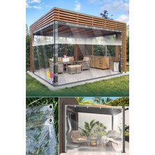 1.4x9.5 Metre Şeffaf Balkon Perdesi, Kış Bahçesi Şeffaf Mika