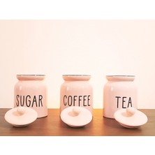 Arte Horeca 3'lü Seramik Çay/kahve/şeker Seti