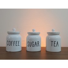 Arte Horeca 3'lü Seramik Çay/kahve/şeker Seti