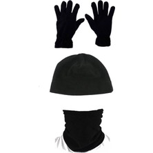Siyah Kışlık Polar Boyunluk 3'lü Set