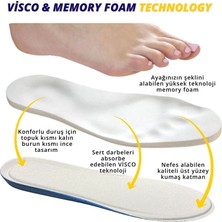 Memory Foam Hafızlı Ayakkabı Tabanı, Visco Konfor Rahat Spor Tabanlık, 1 Çift