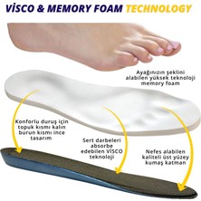 Memory Foam Hafızlı Ayakkabı Tabanı, Visco Konfor Rahat Spor Tabanlık, 1 Çift